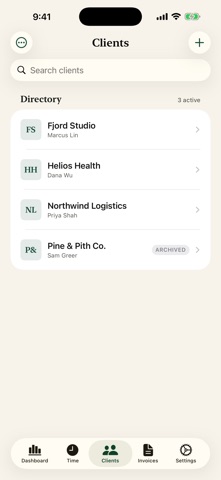 ContractHours iPhone screenshot