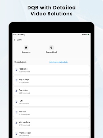 DAMS Nursing iPad screenshot