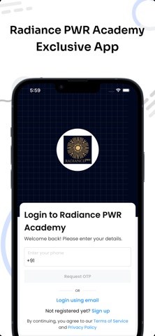 Radiance Academy with PWR iPhone screenshot