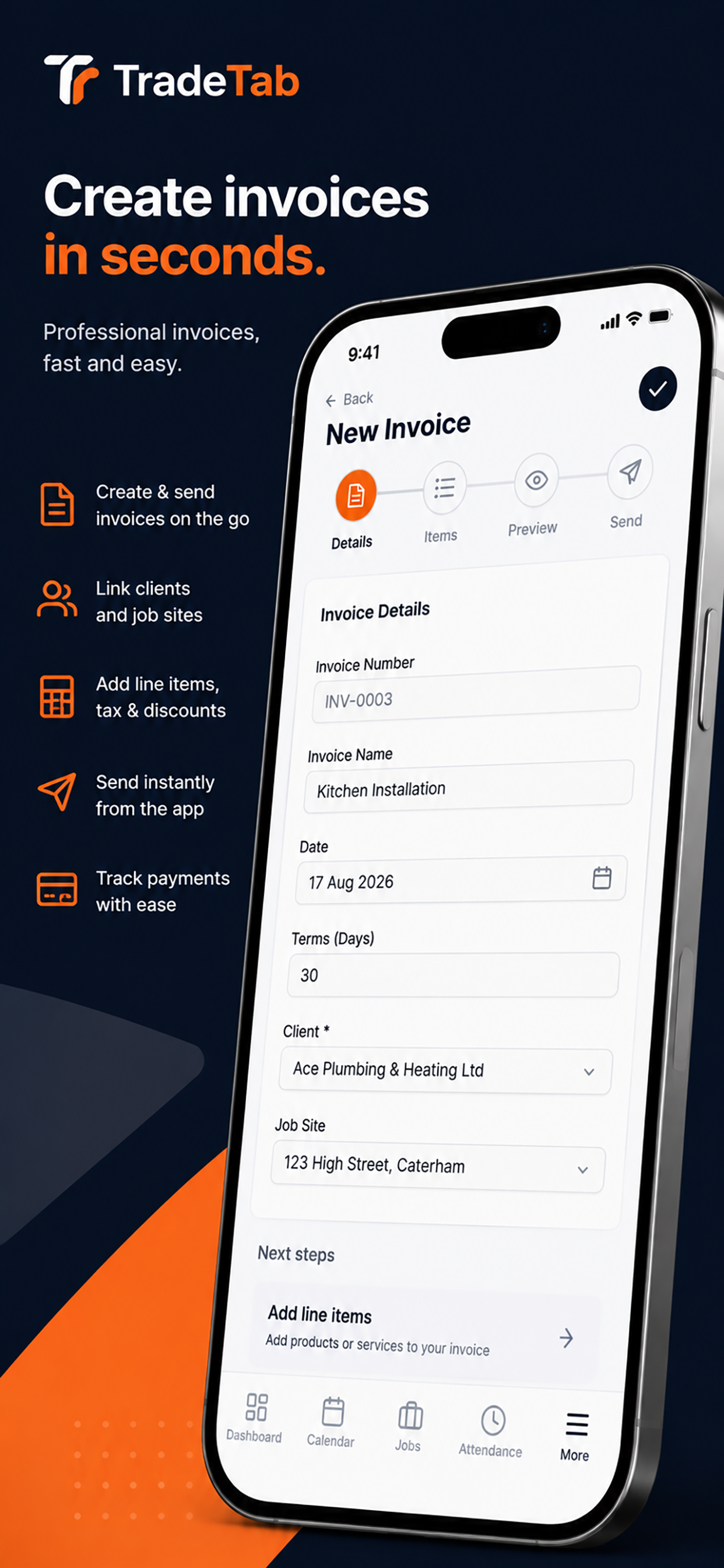 TradeTab - Quotes & Invoices screenshot 3