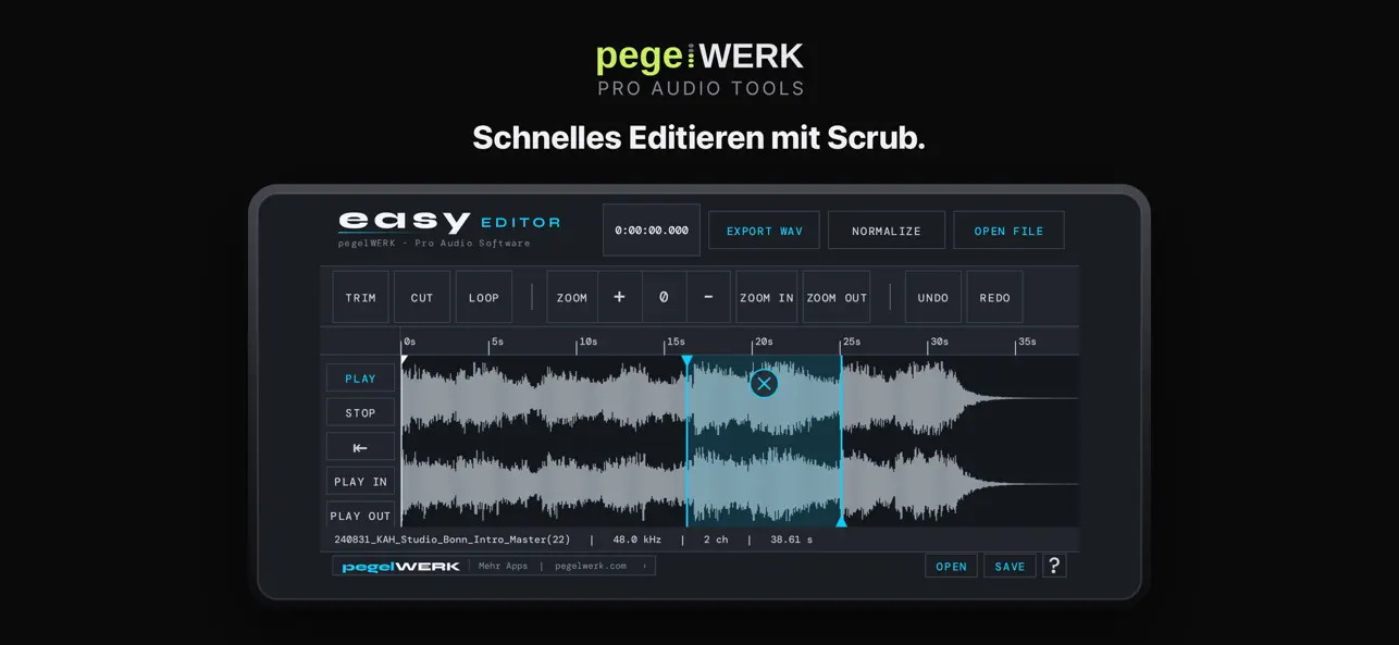 Screenshot #2 pour easy EDITOR · Audio Editor