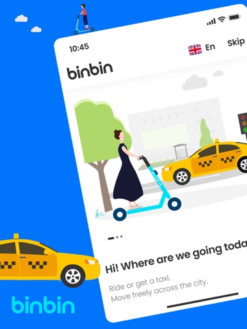 BinBin: Taxi & Scooter iPad screenshot 1