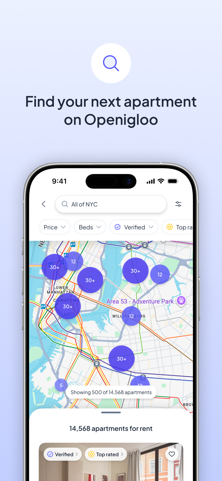 Openigloo NYC Apartment Finder screenshot 2