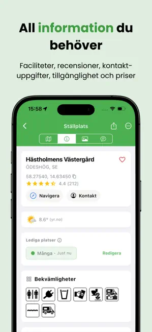 Ställplatser iPhone screenshot 3