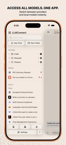 LLMConnect • AI Chat iPhone screenshot