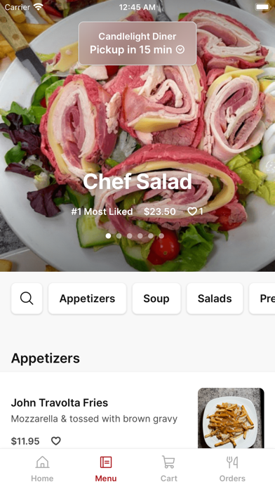 Candlelight Diner To Go iPhone screenshot 2 - Food & Drink app