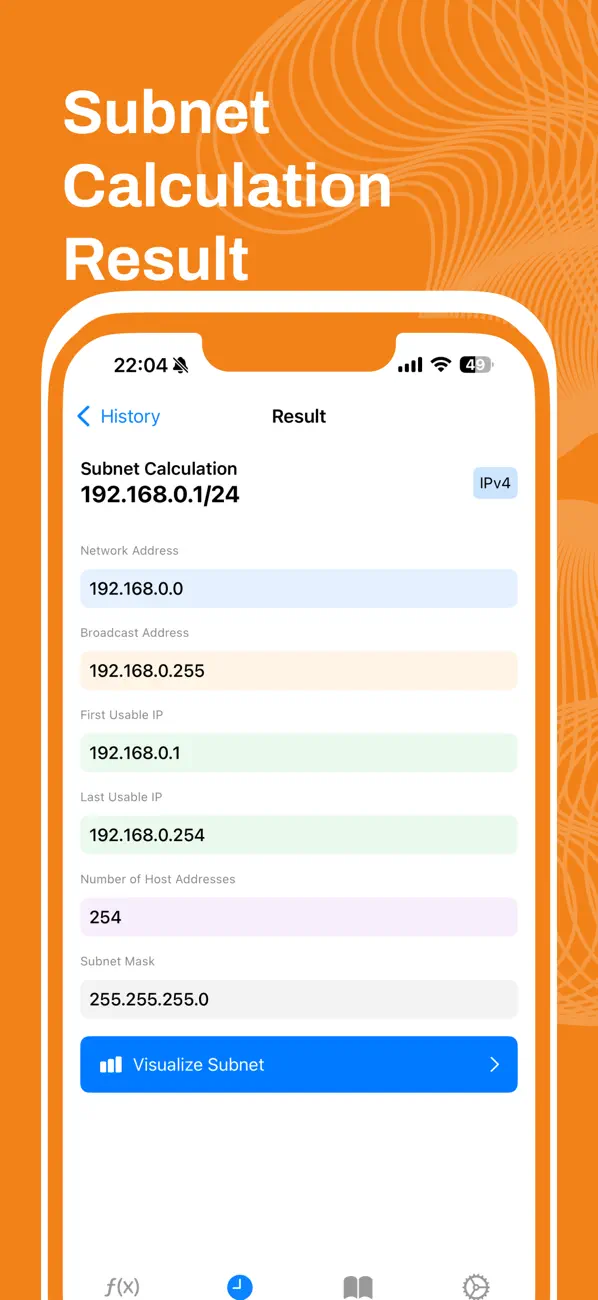 #4. SubnetCal (iOS) Ved: Haeseong Jung