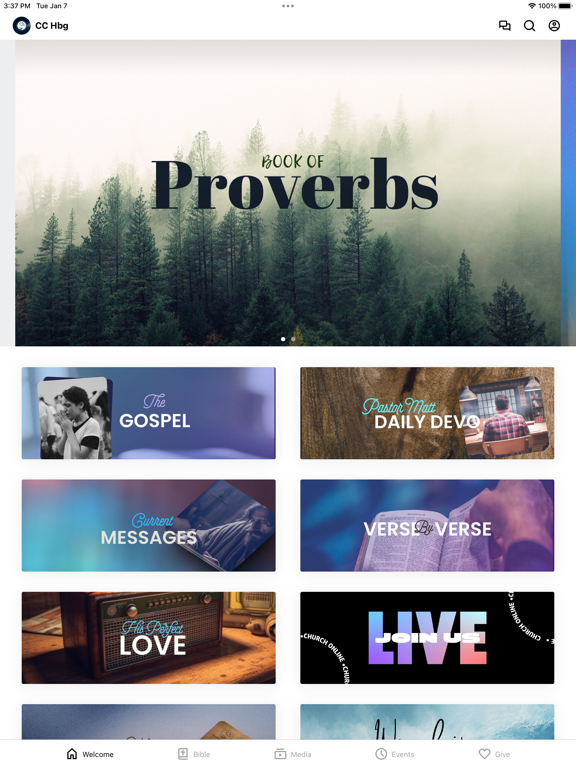 Calvary Chapel Harrisburg WS iPad screenshot 1 - Education app