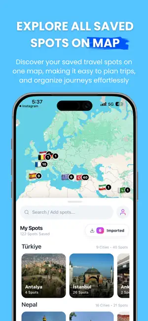 Odyssey : Save Spots Plan Trip screenshot 2