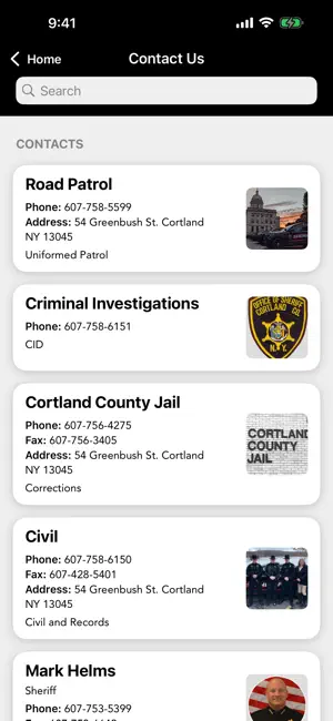 Cortland County Sheriff screenshot 2