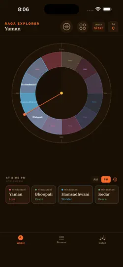 Скриншот Raga Explorer на iPhone 1