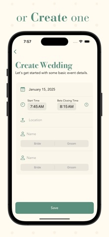 Wedding Bettors iPhone screenshot