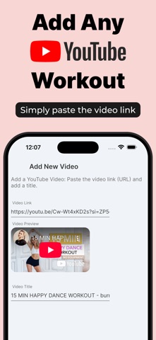 Workout Tracker for YouTube Screenshot 2 of 5