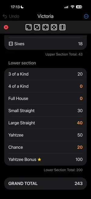 DiceEye - Yahtzee Scorecard screenshot 3