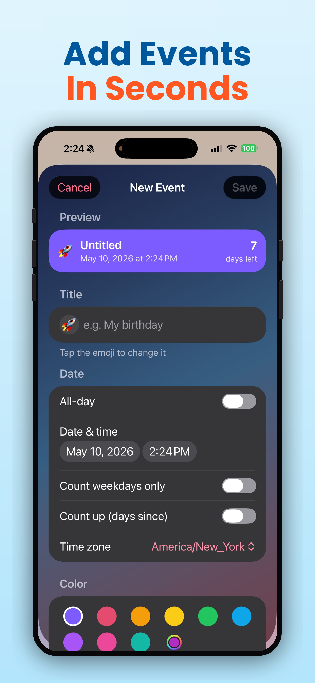 Pro Countdown screenshot 2