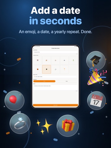 TimeLeft: Event Countdown iPad screenshot