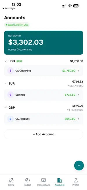 Nomad Budget – Multi-Currency screenshot 1