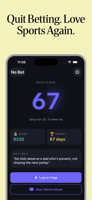 No Bet - Quit Sports Betting screenshot 1