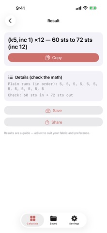 Waridashi: Knitting Calc Screenshot 2 of 5