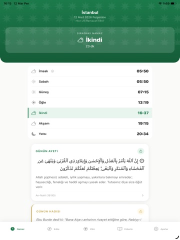 Namaz Plus iPad screenshot