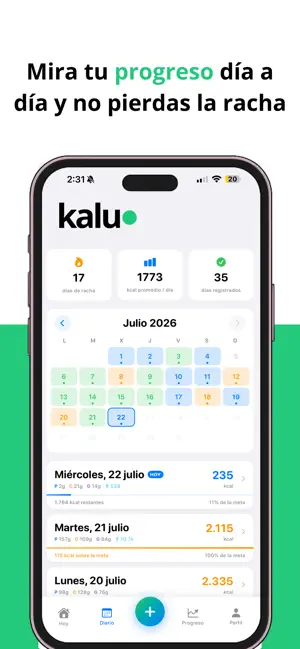 kalu - Contador de Calorías screenshot 3
