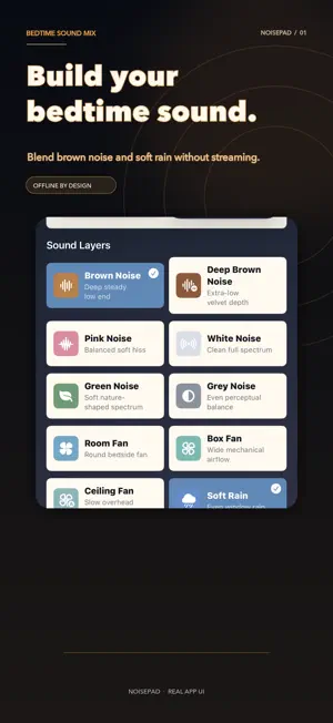 Brown Noise Offline: NoisePad screenshot 1