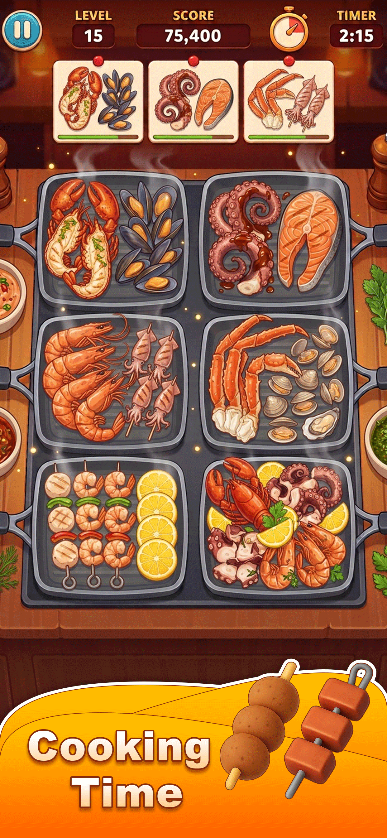 Grill Sorting Foodie Puzzle screenshot 2