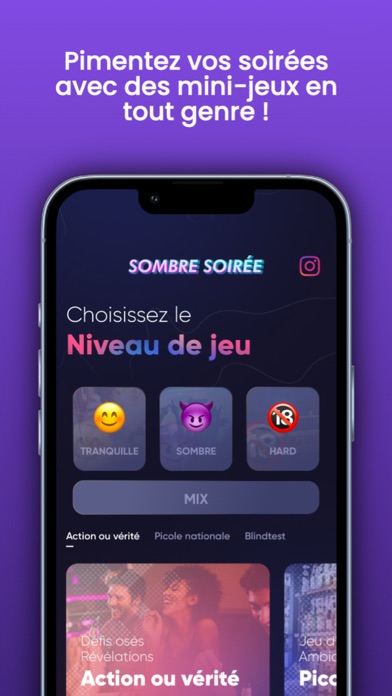 Screenshot #1 pour Sombre soirée - Jeux de soirée