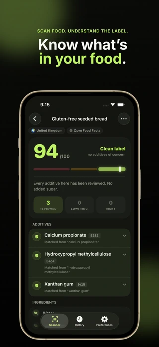 Food Scanner - Nutly App Store search result