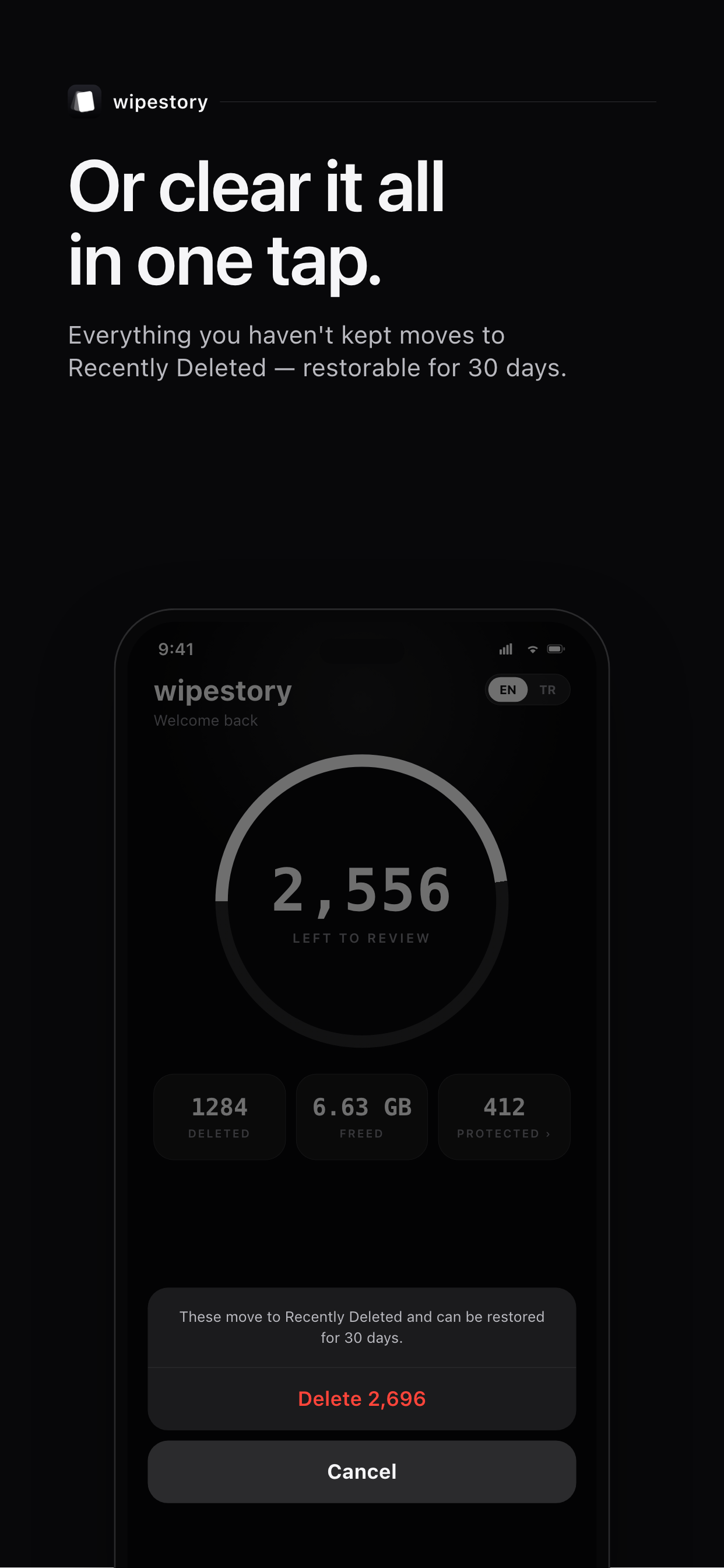 wipestory: Screenshot Cleaner screenshot 5