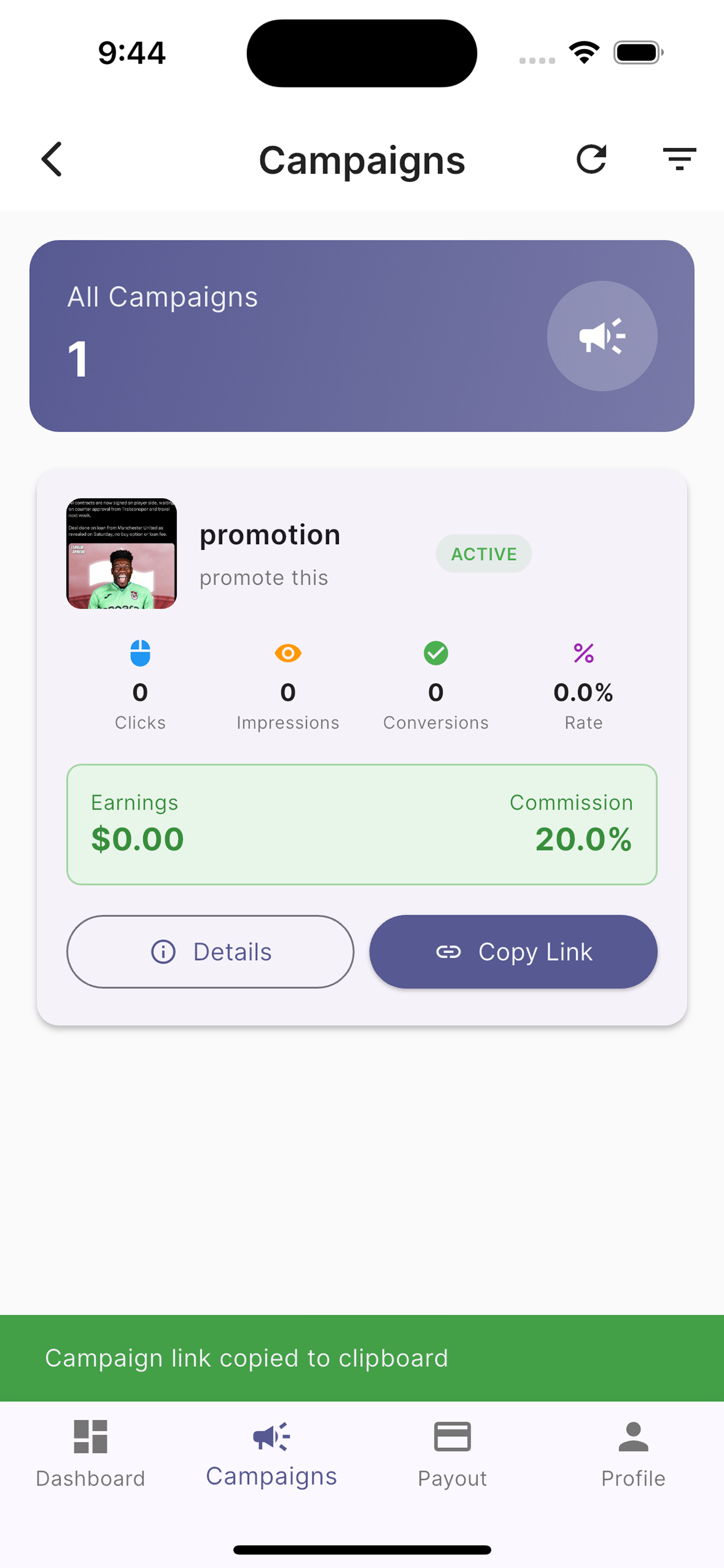 Salesbet Influencers App