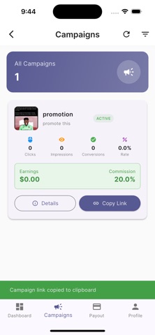 Salesbet Influencers App screenshot