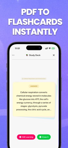 Cram Whiz: AI Study Flashcards iPhone screenshot
