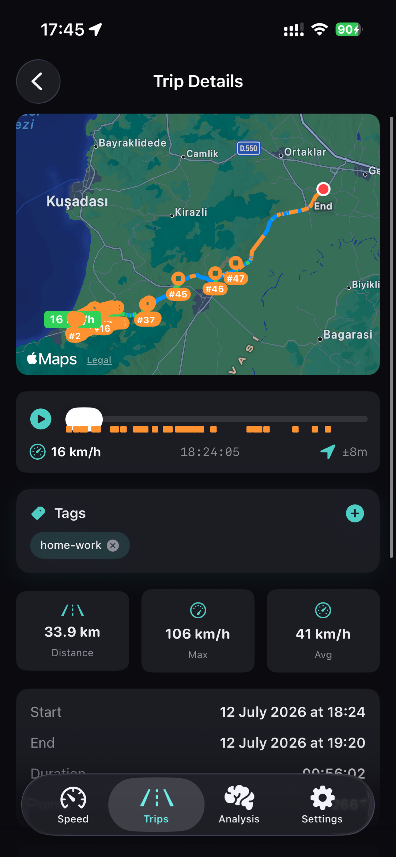 Speedometer: DriveGPSProof screenshot 3