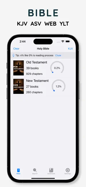 Bible - KJV ASV YLT WEB Reader screenshot 1