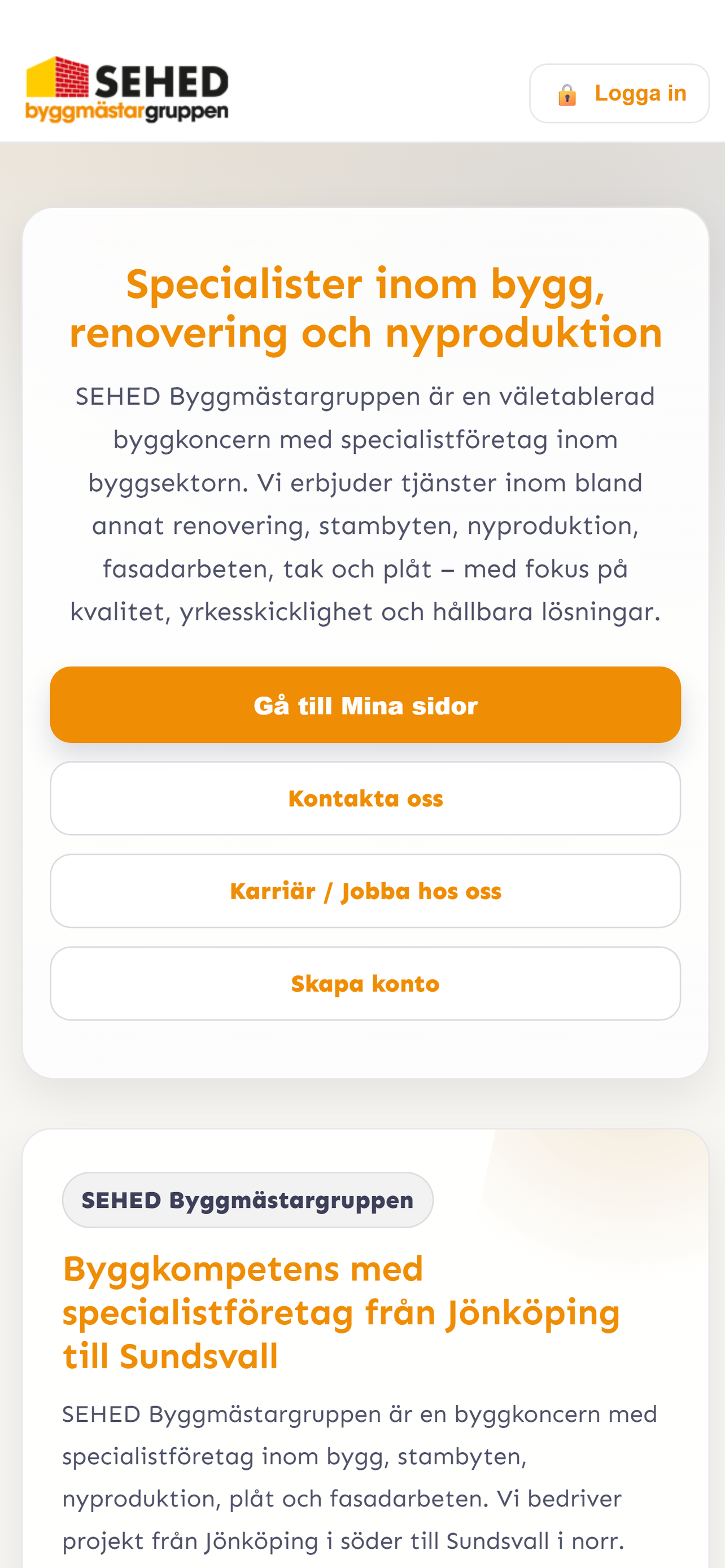 SEHED Byggmästargruppen screenshot 4