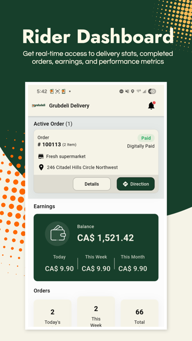 Grubdeli Delivery app screenshot