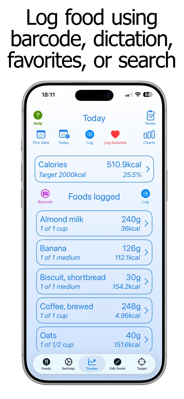 Screenshot #1 pour Calorie Counter and Tracker