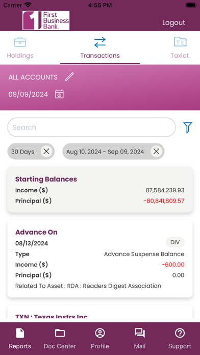 First Business Bank - Wealth Screenshot