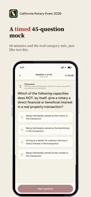 California Notary Exam 2026 screenshot 3