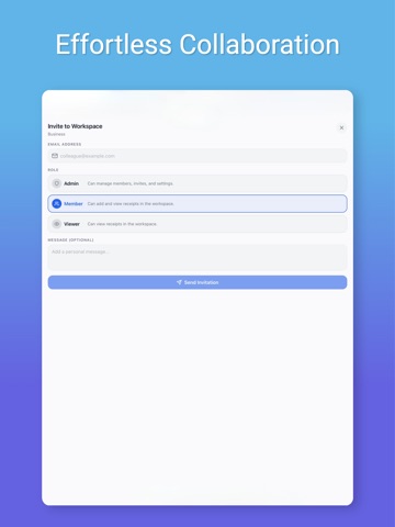 Receipt Ledger iPad screenshot