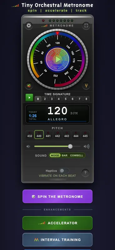 Accelerating Metronome screenshot 1 of 10