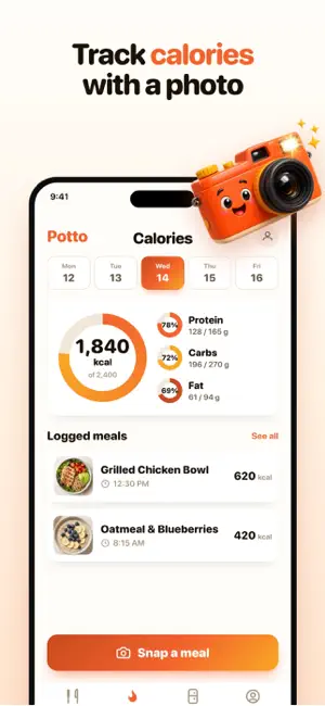 Potto: Meal Planner & Recipes iPhone screenshot 3