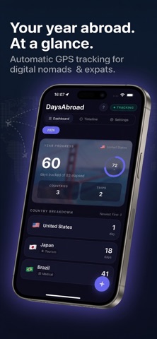 DaysAbroad screenshot
