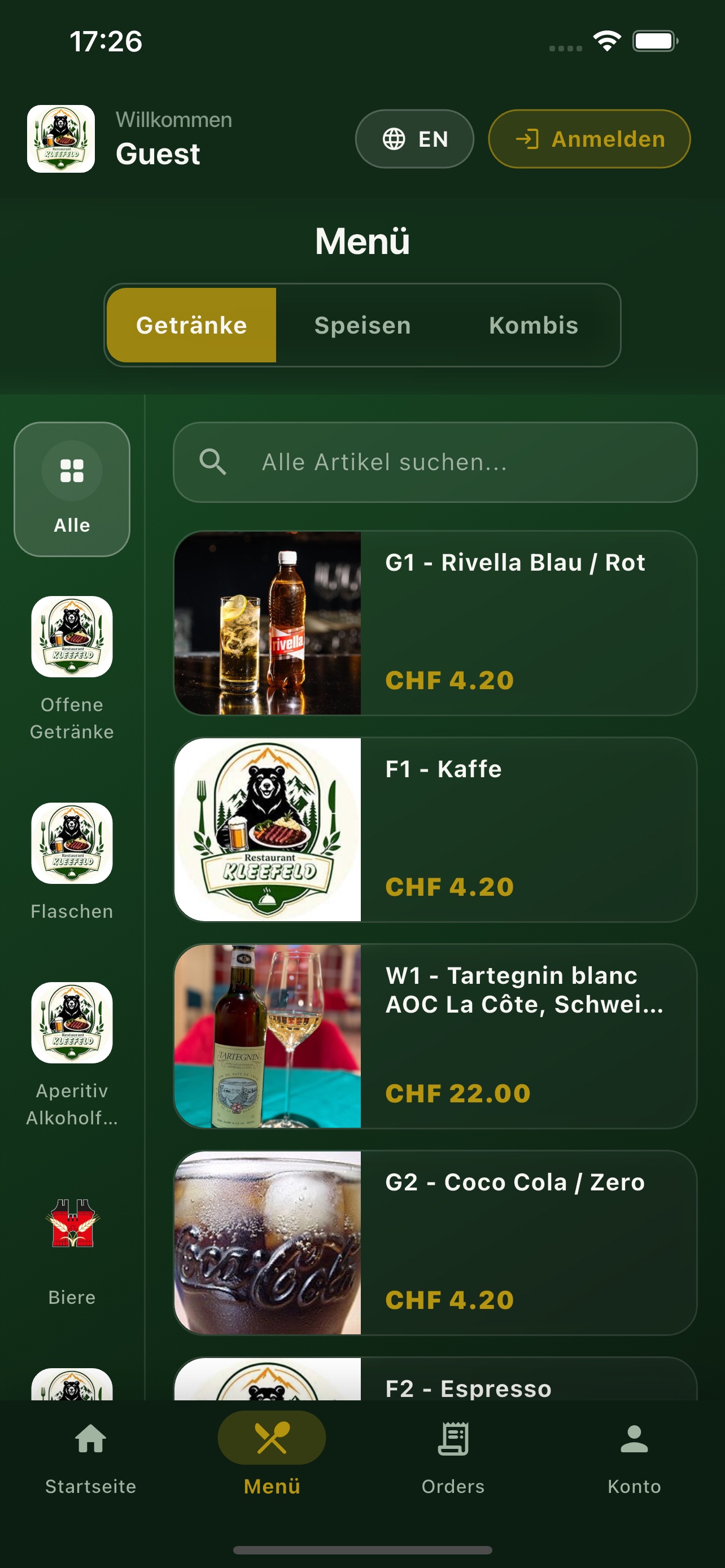 Screenshot 1 of restaurantkleefeld