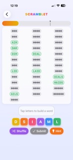 Scramblet - Word Puzzle Game screenshot 1