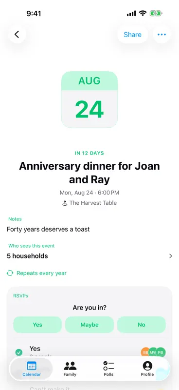 Family Vault: Shared Calendar screenshot 4 of 6