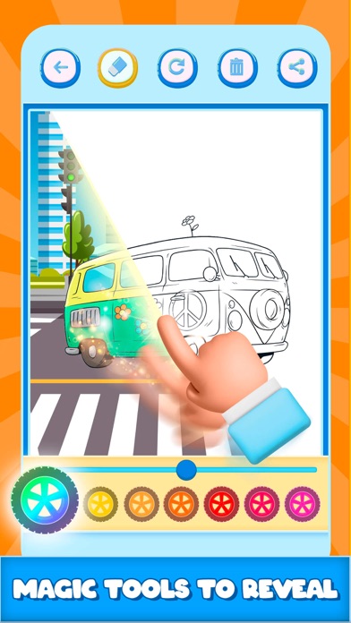 Cars Coloring Pages Game . Screenshot
