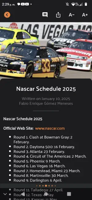 World Motor Sport Calendar screenshot 3