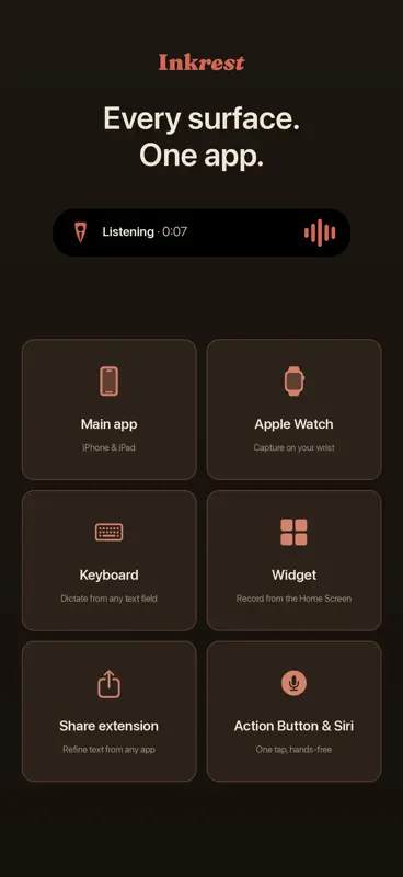 Inkrest: Private Dictation screenshot 3 of 8